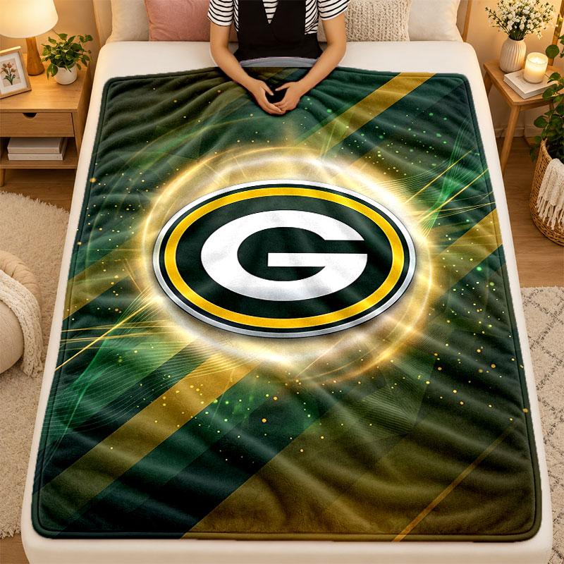 Flannel BlanketGreen Bay Packers Warm Soft Throw Blanket for Indoor Sofa Bed Living Room Use