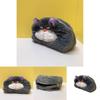 Lucifer Cat Plush Pencil Case With Large Capacity For Kids And Students