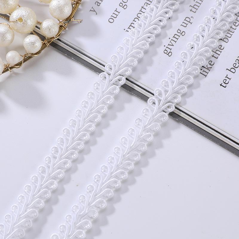 5m/16.4ft Each Pack 1.4cm Wide Curtain Centipede Lace Curve Wave Trim Handmade DIY Craft Sewing Trims Ribbons Curtain Decoration