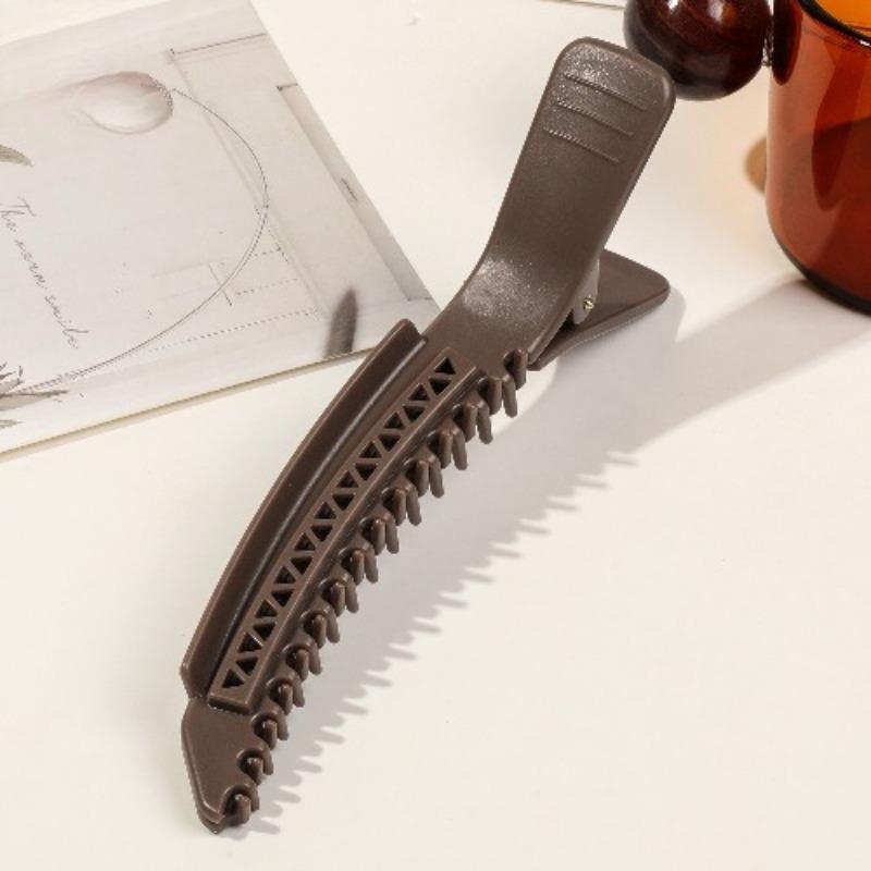 New Simple Hairpin Positioning Clip with Teeth Hairpin Natural Fluffy High Cranial Top Seamless Clip Hair Accessories