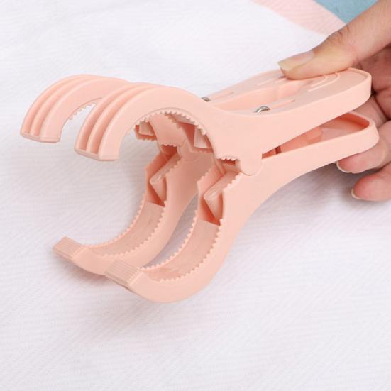 4 Pcs/Set Clips Plastic Thicken Great Spring Anti-slip Serrated Edge High Friction Clothing Clip for Home