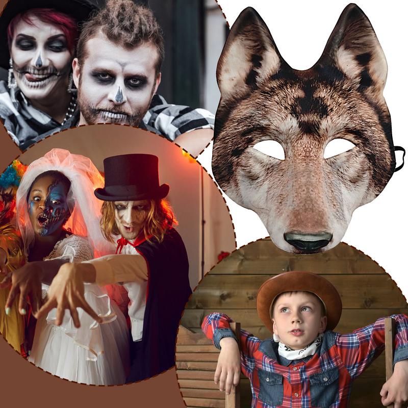 Maschera Testa di Lupo Maschera Horror Spaventosa Maschera Animale Maschera Animale Maschera di Carnevale per Halloween Costume Cosplay
