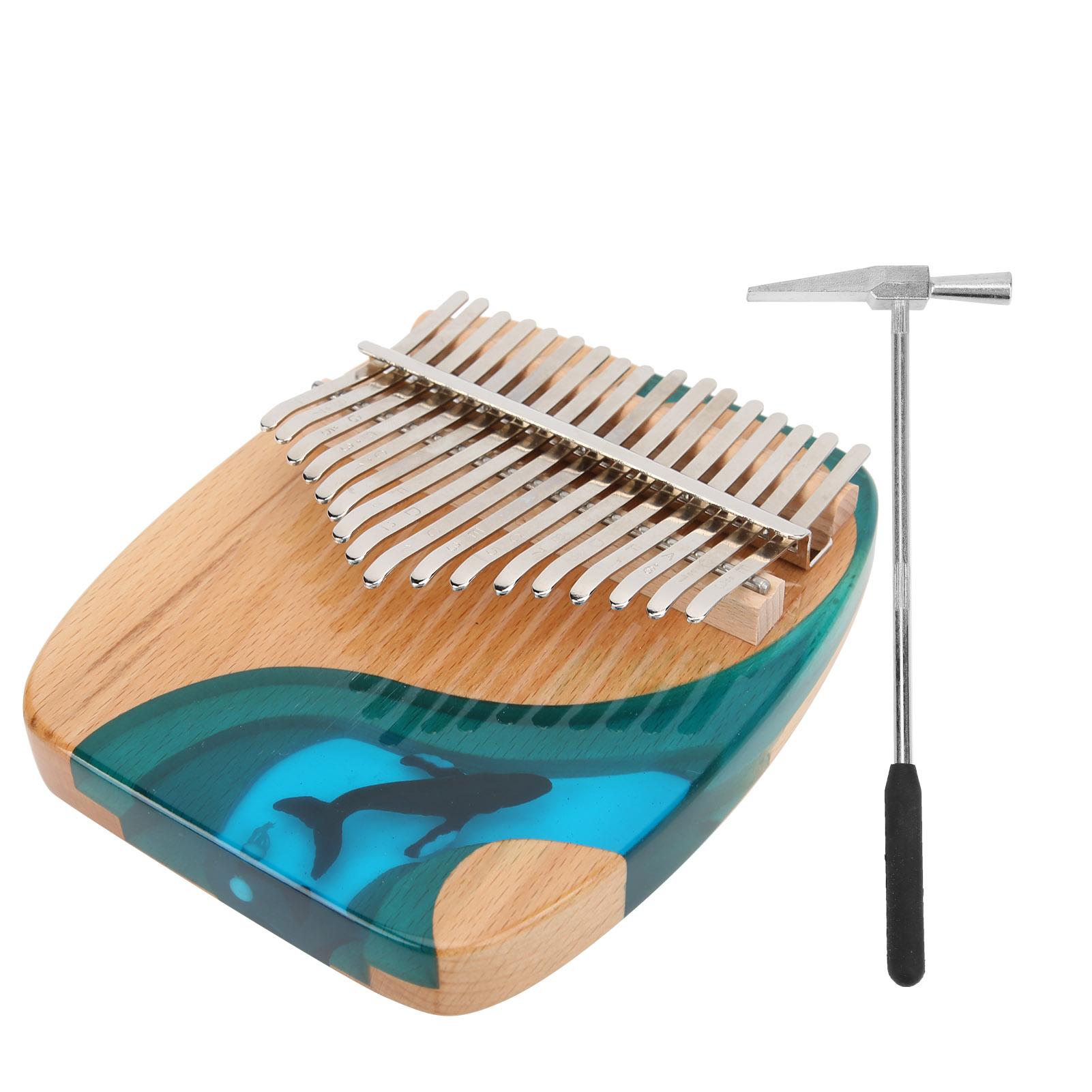 

Kalimba Thumb Piano Whale 17‑Key Music Instrument with Sticker for Children Beginner