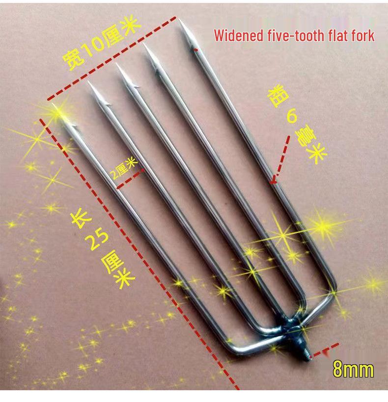 Premium Stainless Steel Fish Spear Set: Telescopic Rod with 4-Prong and 5-Prong Barbed Heads