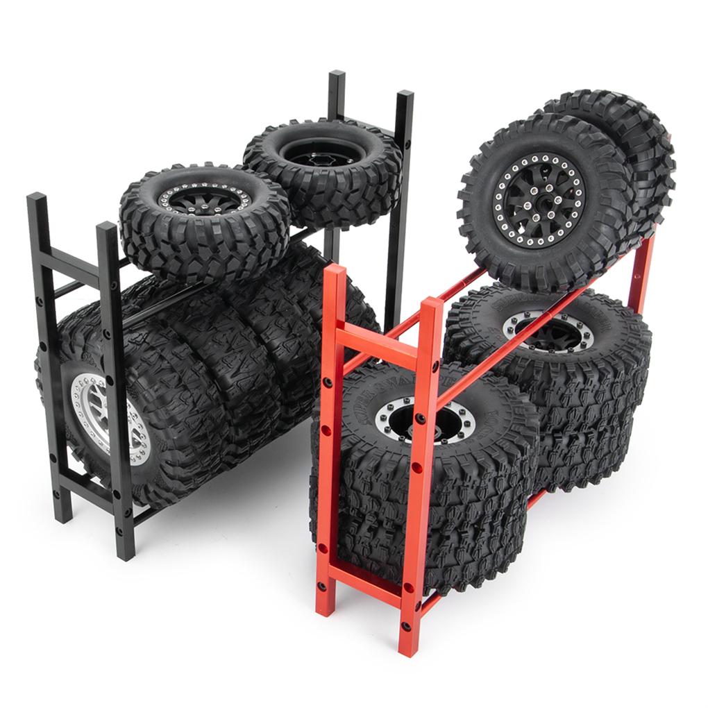 RCGOFOLLOW Aluminum Alloy Metal Alloy Tire Rack Rc Tire Rack For 1/10 FMS SCX10 D90 TRX4 TF2 CC01 Capra