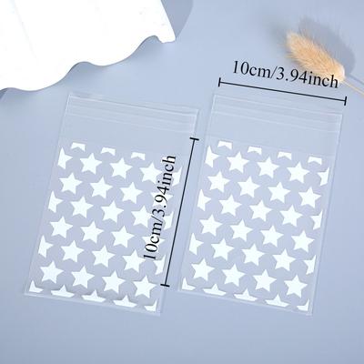 50/100pcs Multi-color Plastic Sealed Bags Birthday Parties Holiday Celebrations Family Cookies Snacks Self-adhesive Bags