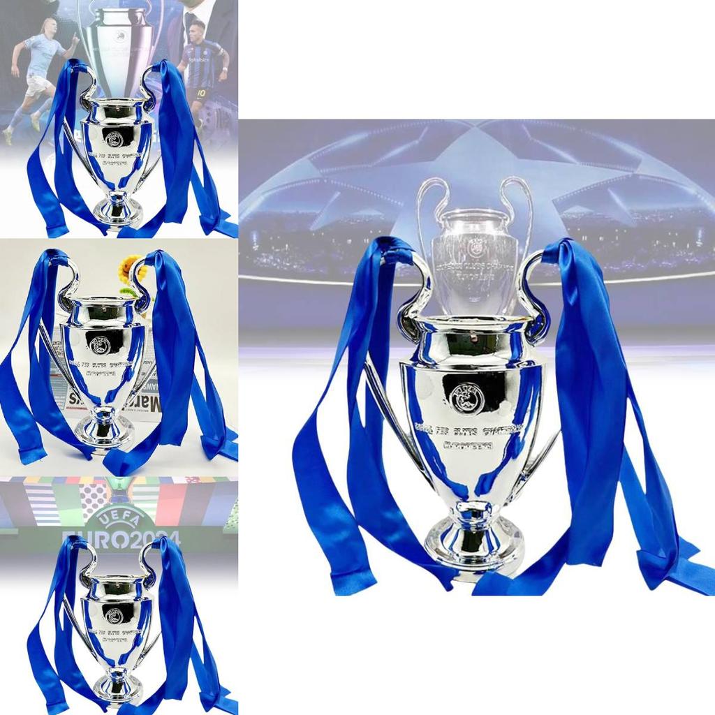 Modèle de Trophée de Football en Résine Élégant Style Européen Récompense de Football Argent Cadeau