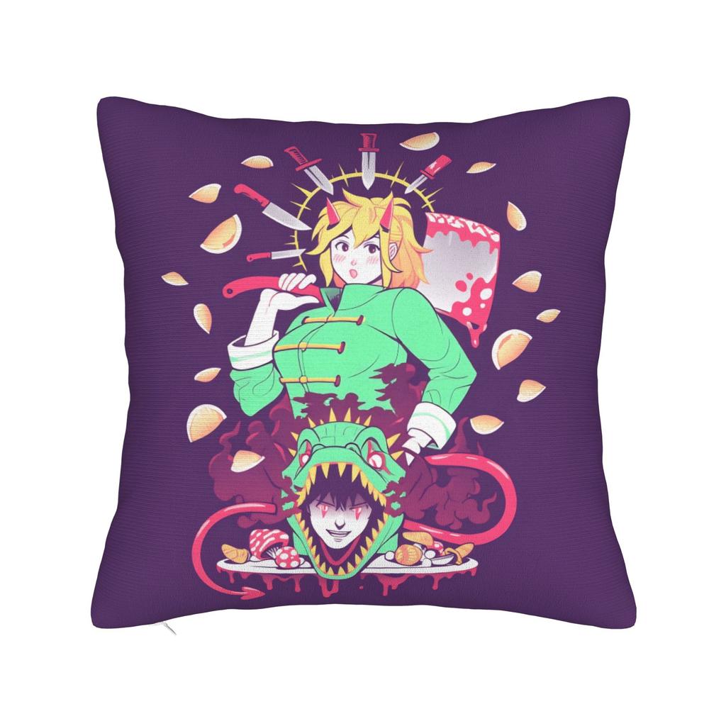 Dorohedoro Kikurage Character Pillowcases Kawaii Pillow Case For Living Room Chair Graphic Pillow Cover