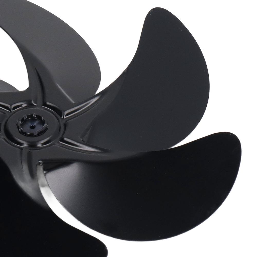 6-Klingen Kaminventilatorblätter Aluminiumlegierung Wärmegetriebener Ventilator Hausheizung