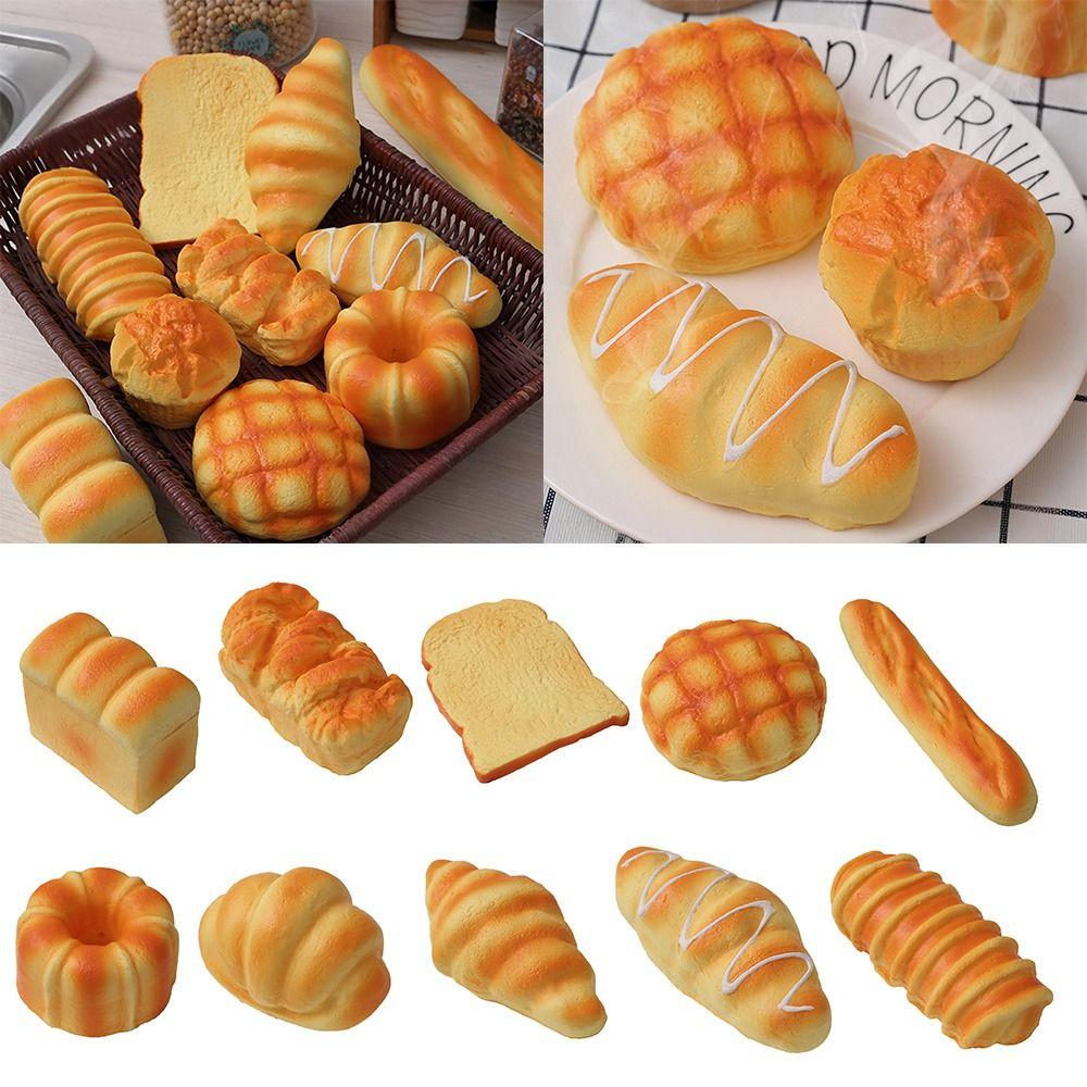 Toast Model Stress Relief Toy Yellow Squeeze Toys Creative Pinch Le  Kids