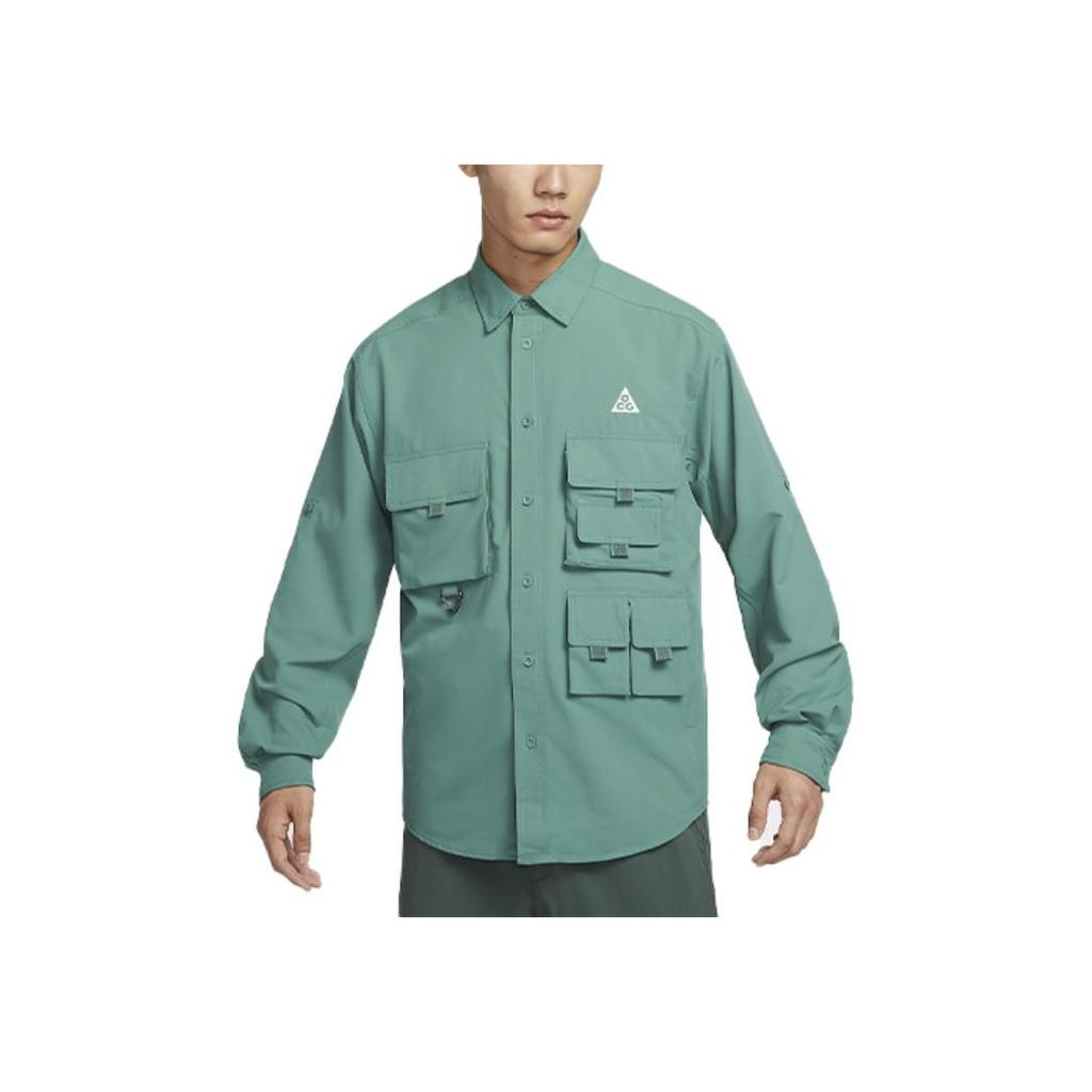 Nike ACG Dry Fit UV Devastation Trail Solid Color Multi-Pocket Casual Stretch Breathable Sun Protection Quick-Dry Long Sleeve Shirt DN3937-361