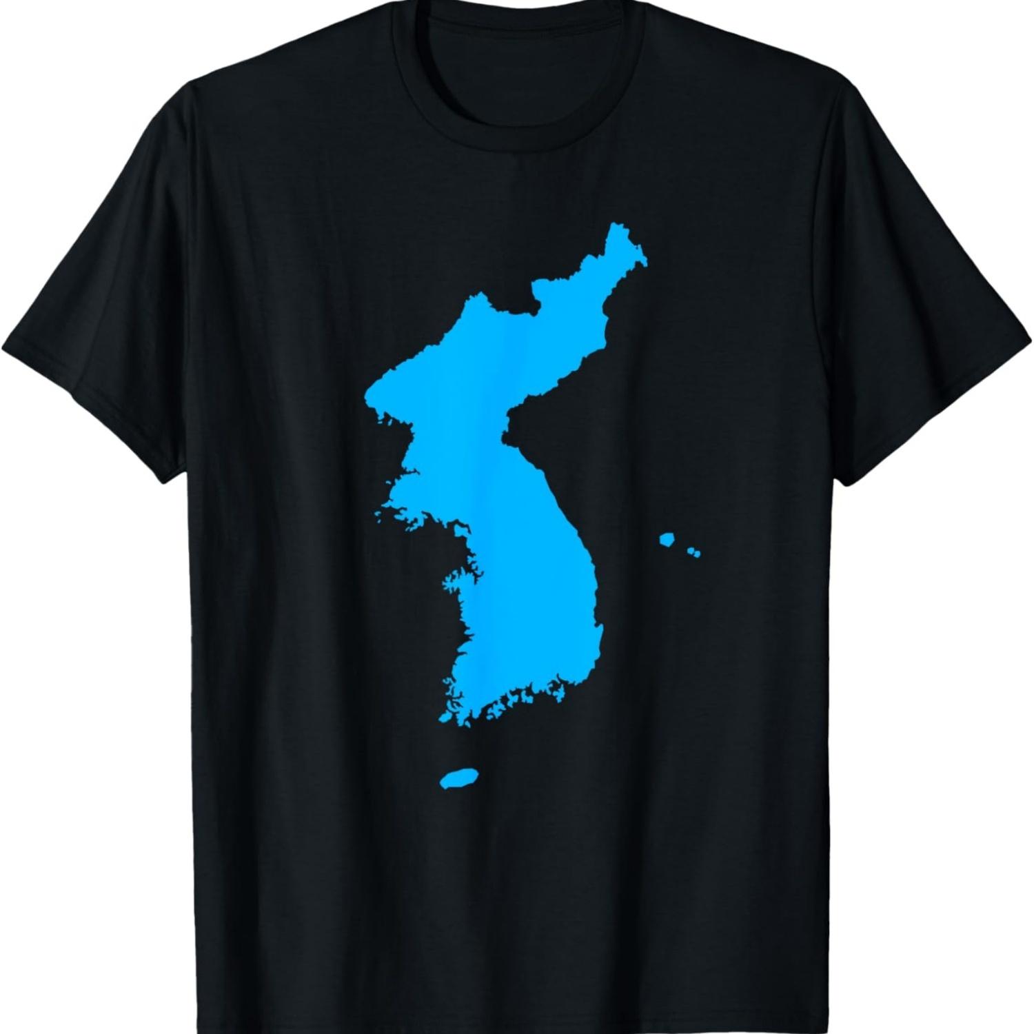 Korean Reunification Peace Flag Map T-Shirt S чёрный