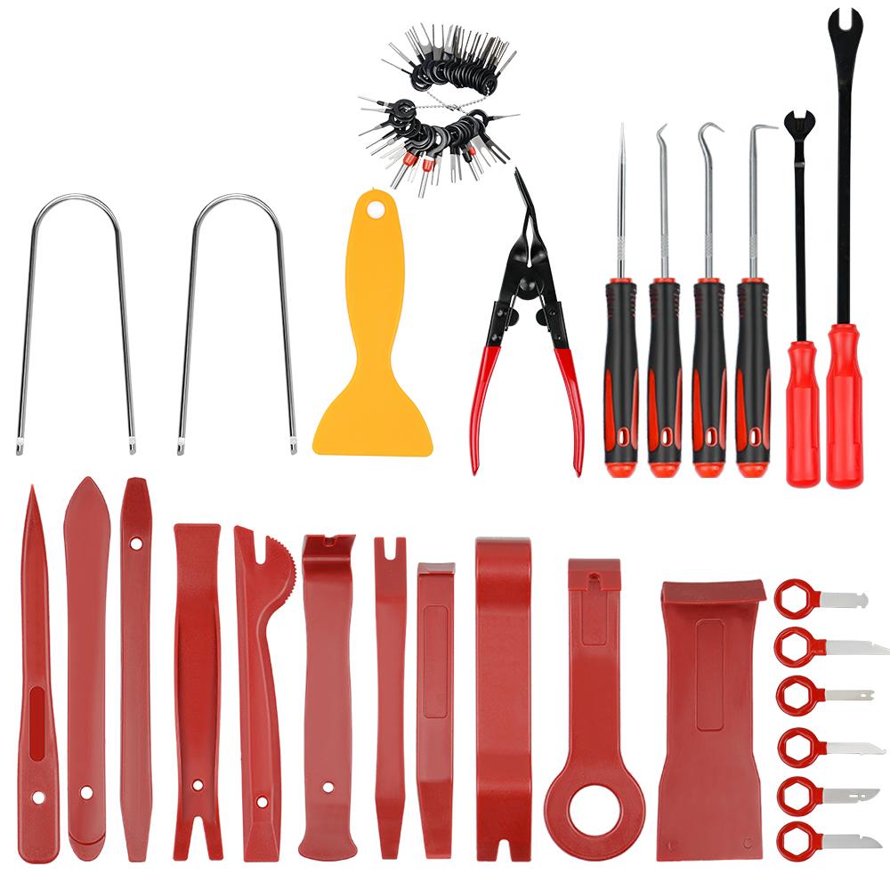 6-65pcs Best Product Car Audio Maintenance Kit Auto Trim Repair Panel Remover Pry Bar Car Dash Radio Door Trim Panel Clip Tool
