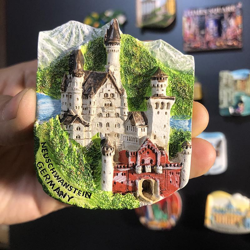 3D City Travel Souvenir Magnets: European and Global Regions