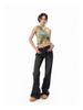 Women's Vintage Distressed Low Waist Slim Fit Micro Flare Jeans - 2025 Autumn Collection