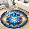 1pc Crystal Infinity Symbol Carpet for Office Non Slip, Round Carpet, Soft & Comfortable, Carpet for Office, Lightweight Round Floor Mat