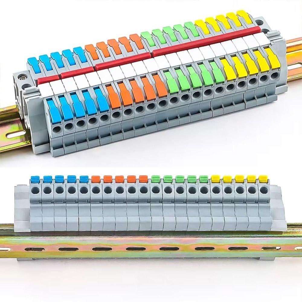 10Pcs 450V 32A Din Rail Terminal Block CMK420 Quick Splice Hub  for Electronics Wiring