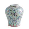 Chinese Retro Blue and White Porcelain Flower Vase Ceramic Handicrafts Flowerpot Desktop Storage Can Home Decoration