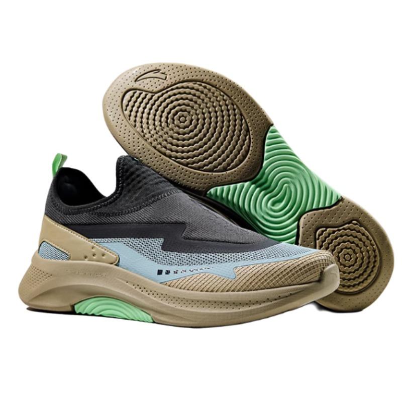 Anta Shock Absorbing Wear Resistant Low Top Casual Shoes Men sneakers Black Blue Green 912427702-5
