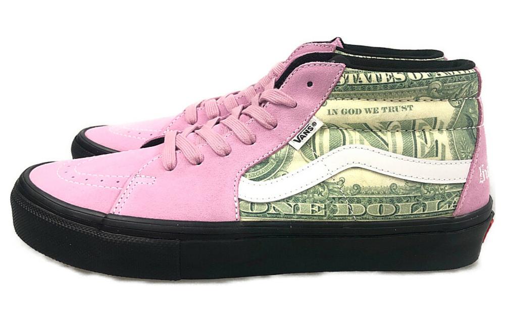 Grosso Supreme x Grosso Skate Vans Mid  Долларовая купюра - Розовый  VN0A5FCGPNK 42