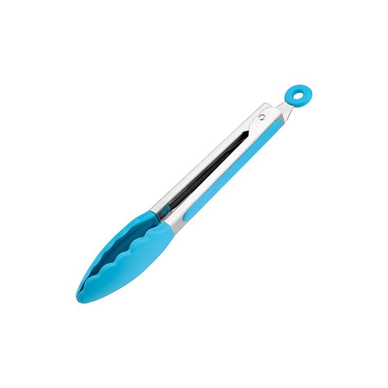9/12Inch Silicone Food Tongs Nonslip Cooking Clip Salad Serving Kitchen Tong Stainless Steel Grill Tongs Heat Resistant BBQ Tool