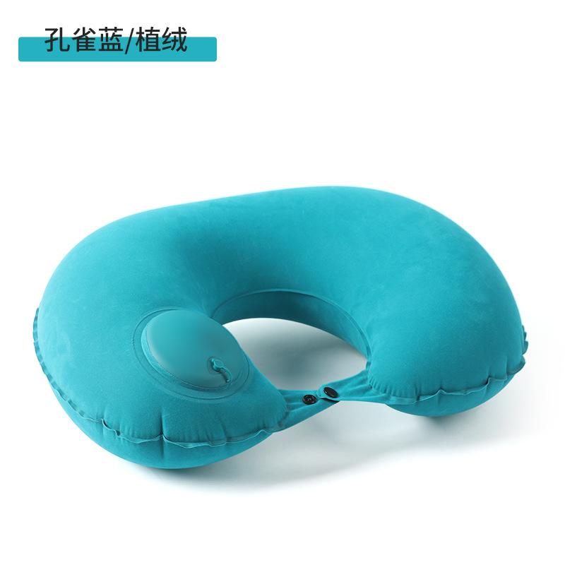 

Travel Portable Neck Pillow Press Inflatable Pillow Travel Sanbao Large Edition Airplane Pillow Travel Artifact individually simple packaged озеро зеленый