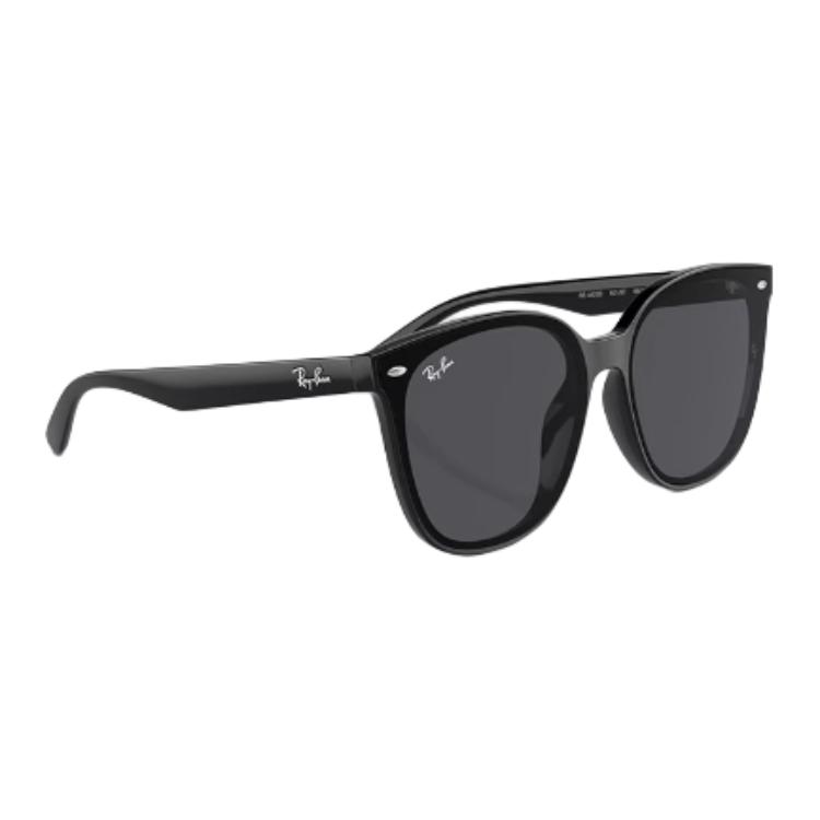 RayBan Lens Logo Plastic Square Sunglasses Unisex Couple Black