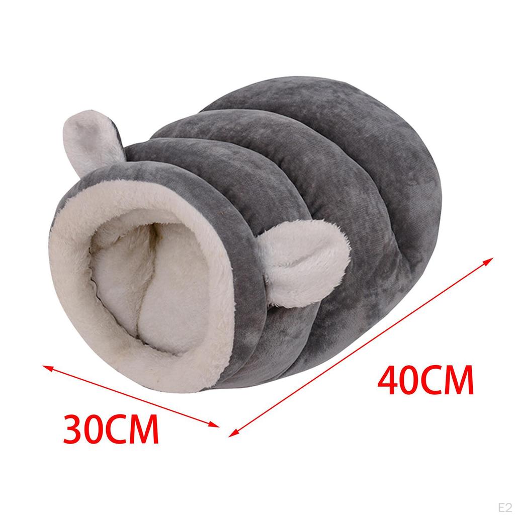 Semi Enclosed Winter Warm Pets Supplies Plush Sleep Kennel Cat Tent Bed Kitten Puppy Indoor Cats