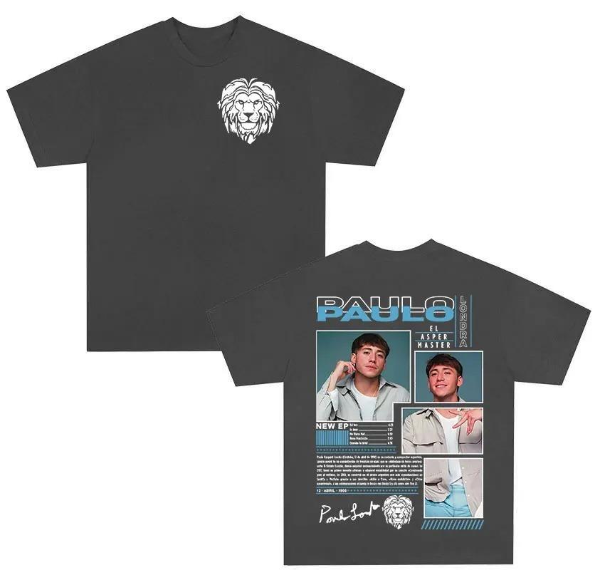 Summer Fashion Hot Sale Short Sleeve TeesRapper Paulo Londra Homerun Tour 2026 Album Print T-shirts Unisex Women Retro T-shirt S