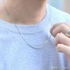 Small Silver Chain Curb Sterling Silver Oxidized with Custom Brand [Lion Heart] Necklace, Chain, 925, Finish, 50cm, Gift-Wrapped, Pouch, Men's