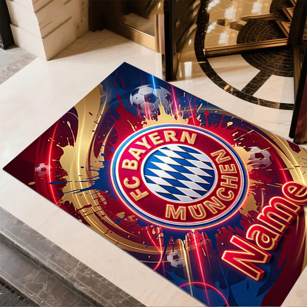 Fc Bayern Munich Fan Art Floor Mat Perfect for Study Room Hallway Balcony Game Room Anti-slip Rug Office Home Decor Perfect Gift for Friends & Family