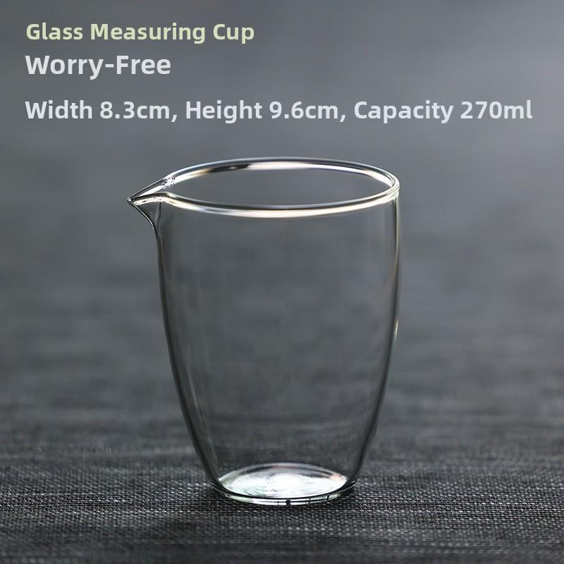 

High Borosilicate Glass Tea Set Large Capacity Heat Resistant Home Use Fair Cup Tea Brewing Tools Style Handmade Craft