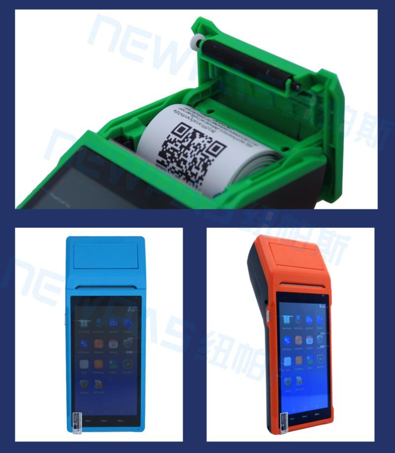Smart Handheld PDA with 58mm Thermal Bluetooth Printer, SIM Card, WiFi, GPS Support