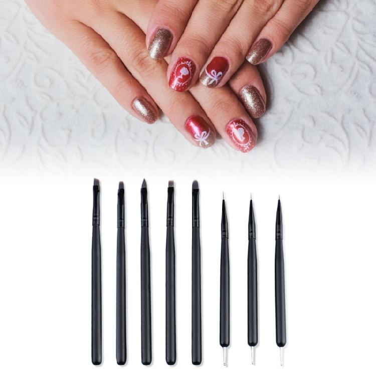8 Pcs/Set Nails Art Brush Set Nails Art Kits Nails Art Painting Set Nail Brushes Manicure Tool Nail Painting Brush Set