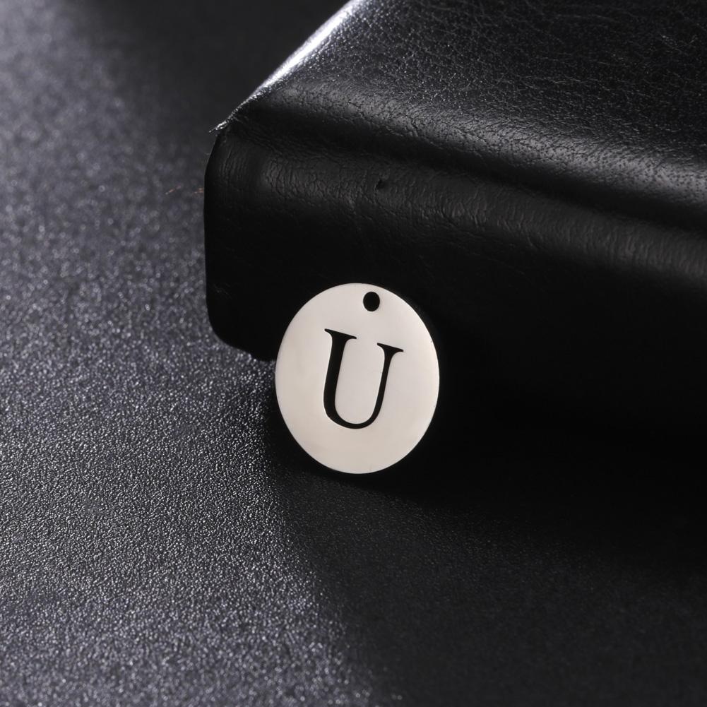 Teamer 10pcs A-Z 26 Letters Stainless Steel Charms for Jewelry Making Initial Alphabet Charms Pendant for Bracelet Necklace DIY