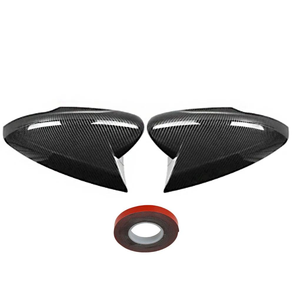 Protective Cover Door Mirror Cover Fit For Ford Mustang Mach E  Car Rearview Accessories Carbon Fiber Glossy Black