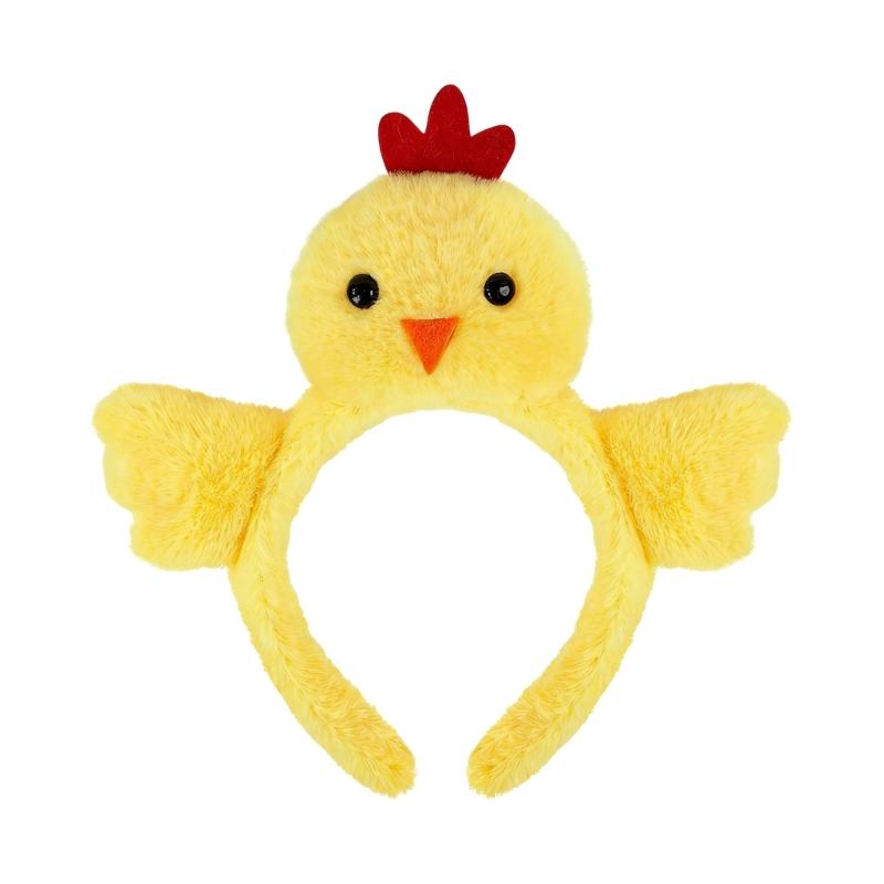 Cute Cartoon Chicken Hair Accessory Comfortable Stretchy Headband Fun Photoshoots Props For Boys And Girls