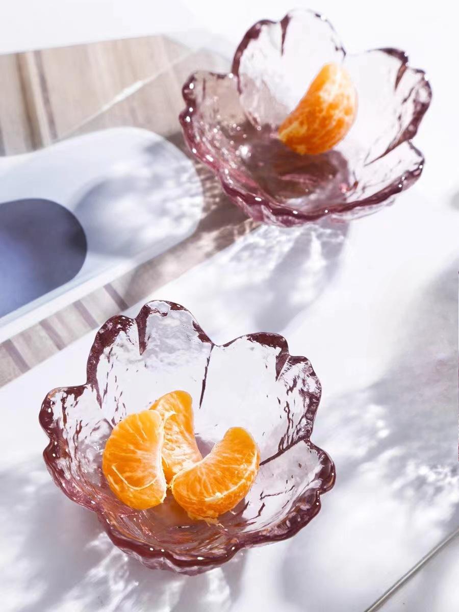 

1-3 шт. Маленька скляна тарілка в японському стилі із золотим обідком Міні тарілка для приправ десертів Мила тарілка Сакура для морозива салату