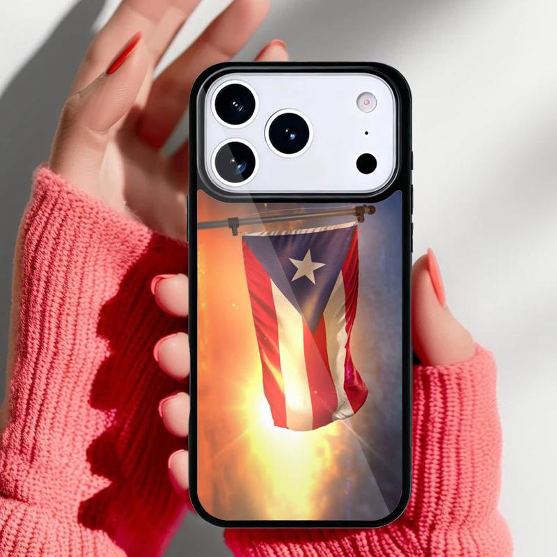 Puerto Rico Flag Phone Case for iPhone 17 Air 16e 15 14 13 Pro Max Back Cover for 12 11 Pro Coque