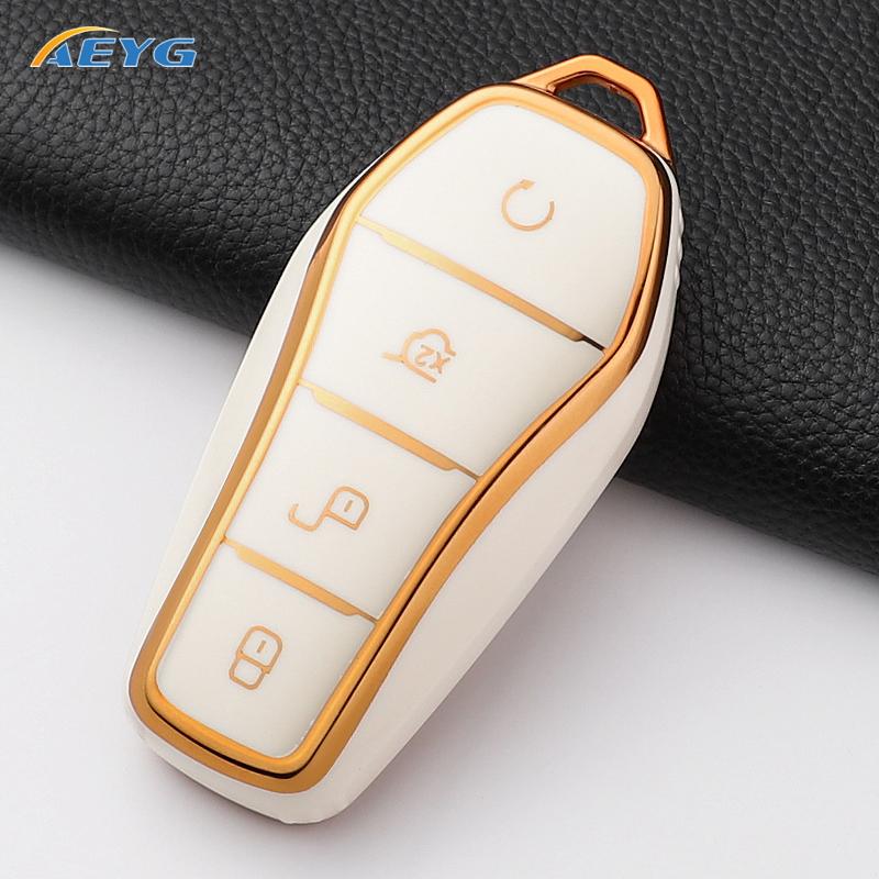 Tpu Car Key Case Cover Shell For Byd Song Plus Atto 3 Han Ev Tang Dm Qin Seal Dolphin Remote Fob Holder Keychain Accessories