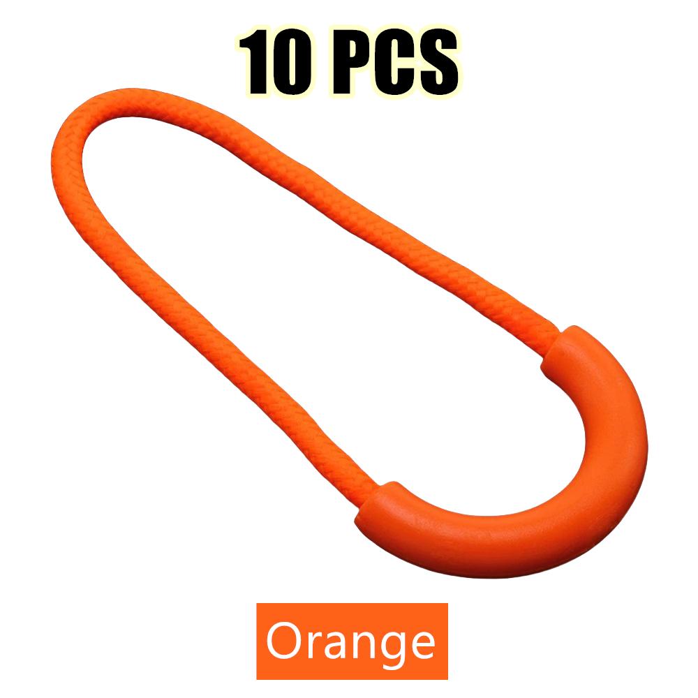 10pcs Mix Color U Shape Cord Zipper Pull Strap Lariat for Clothing Luggage & Bags Durable Zipper Puller Accessories