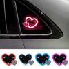 Universal Solar Car LED Window Decoration Lamp Dual Heart Neon Light Auto Interior Ambient Atmosphere Lamp Car Accessories