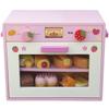 Kids' Strawberry Wood Toy Microwave & Toaster Set: Pretend Play Kitchen Gift