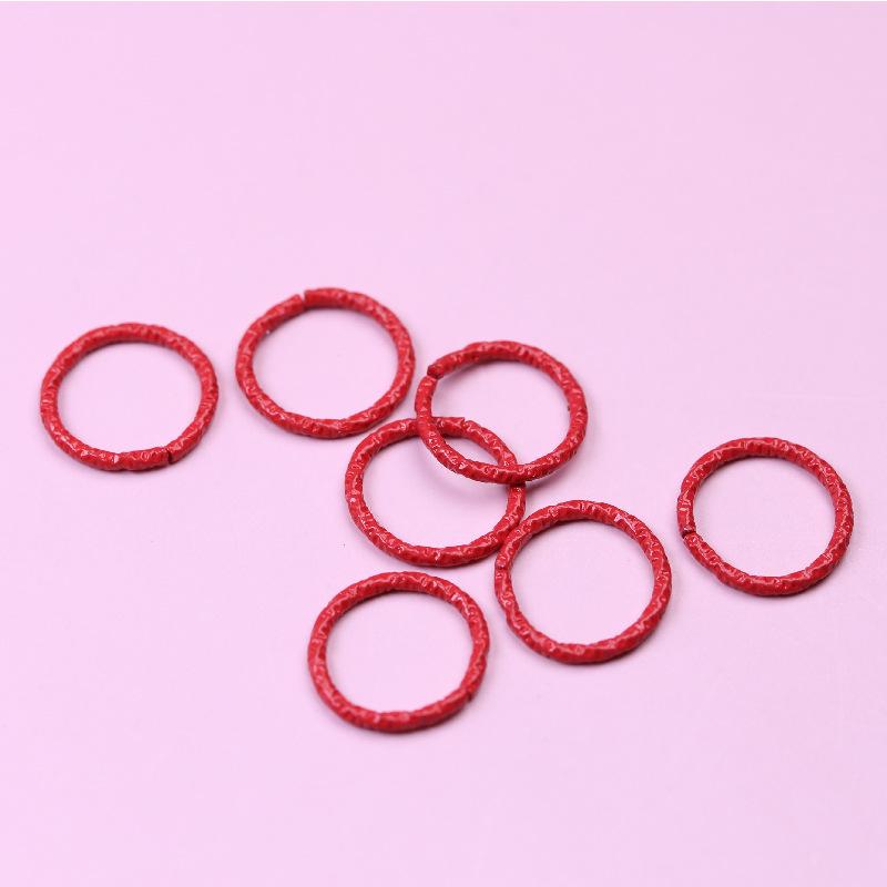 DIY Jewelry Accessories: Colored Baking Paint Embossed Rings (2,000/pack), featuring Round, Open, Single, and Twisted Flower Designs.
