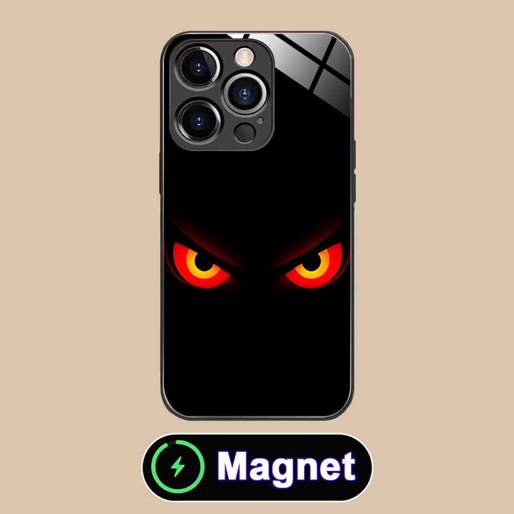 Anime Eyes Phone Case for iPhone 17 16 15 14 13 12 11 Air Pro Max Plus Mini Glass MagSafe Cover