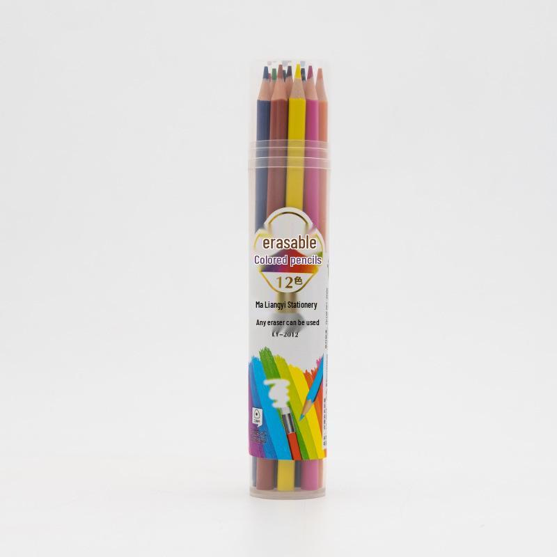 Oil-Based Colored Pencils Set - 24 Colors for Primary School Drawing & Painting