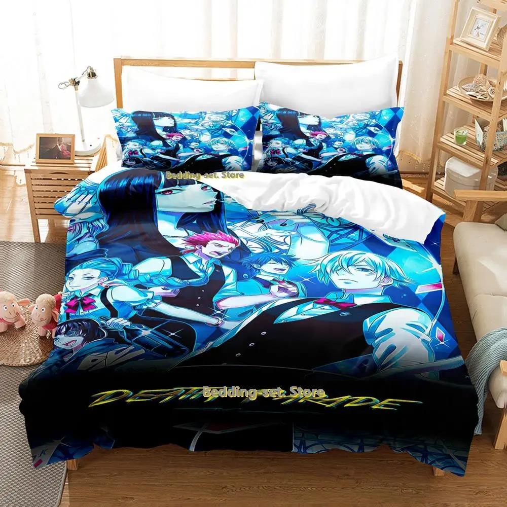 Comfortable SkinFriendly Single Twin Full Queen King Death Parade Size Bed Adult Kid Bedroom Duvetcover Sets Anime parure de lit Quilt