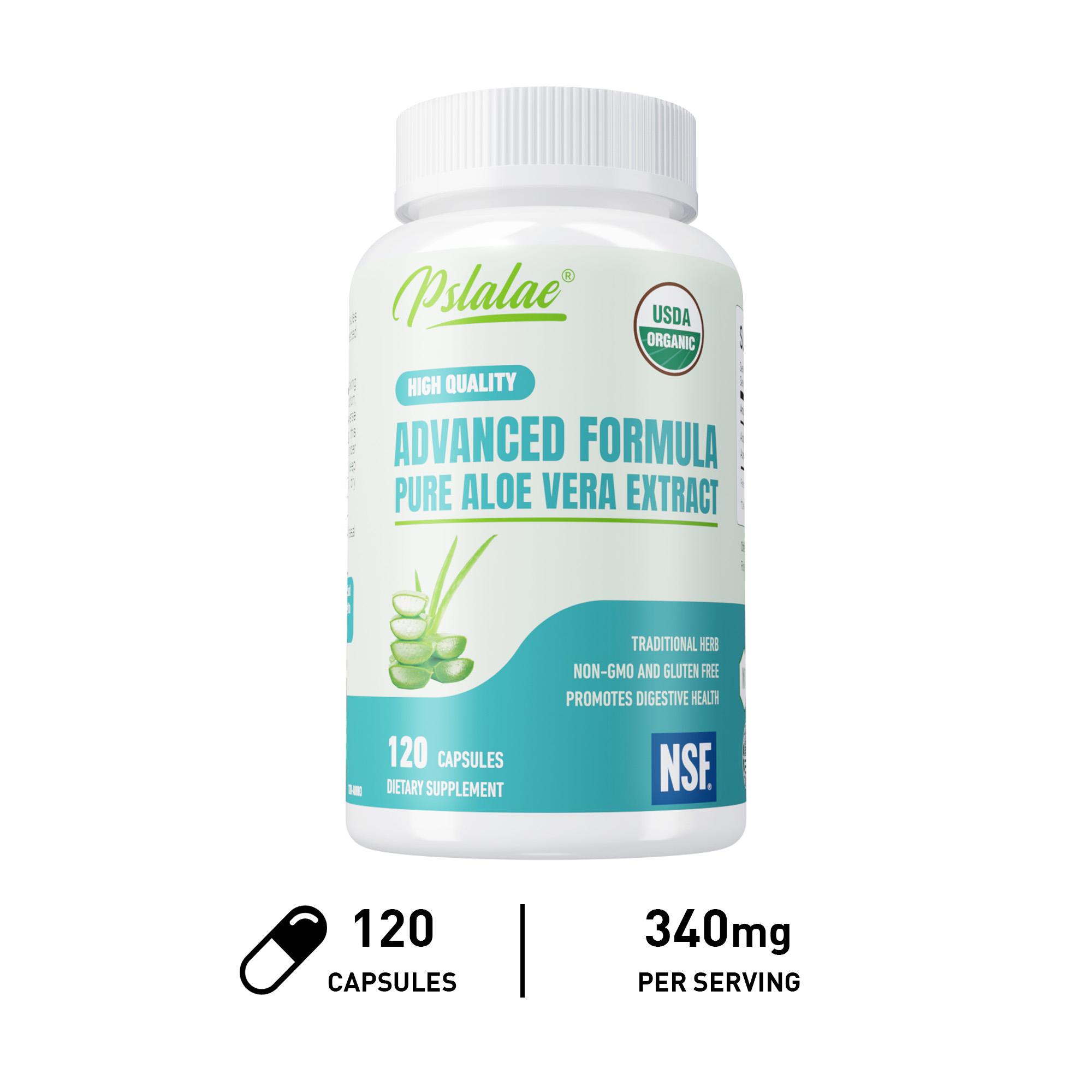 Pslalae Aloe Vera Dietary Supplement, Contains Aloe Vera Extract, Plant Nutrient Extracts, Daily Nutritional Supplement 120*1