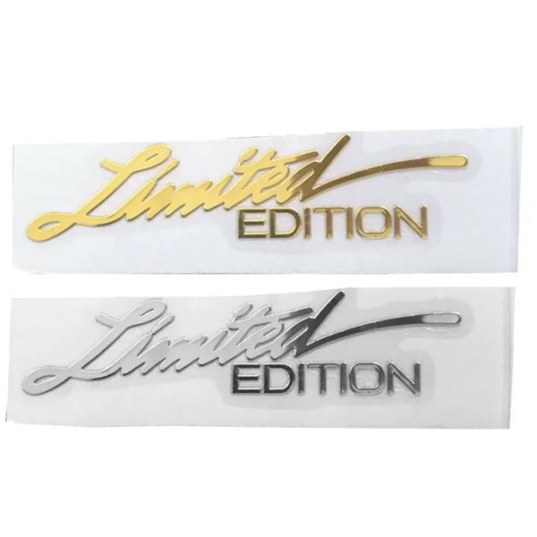 2pcs Limited Edition Car Sticker 3D Gold Body Emblem Badge Metal Sticker Decal Car Accessories Motorcycle Decals