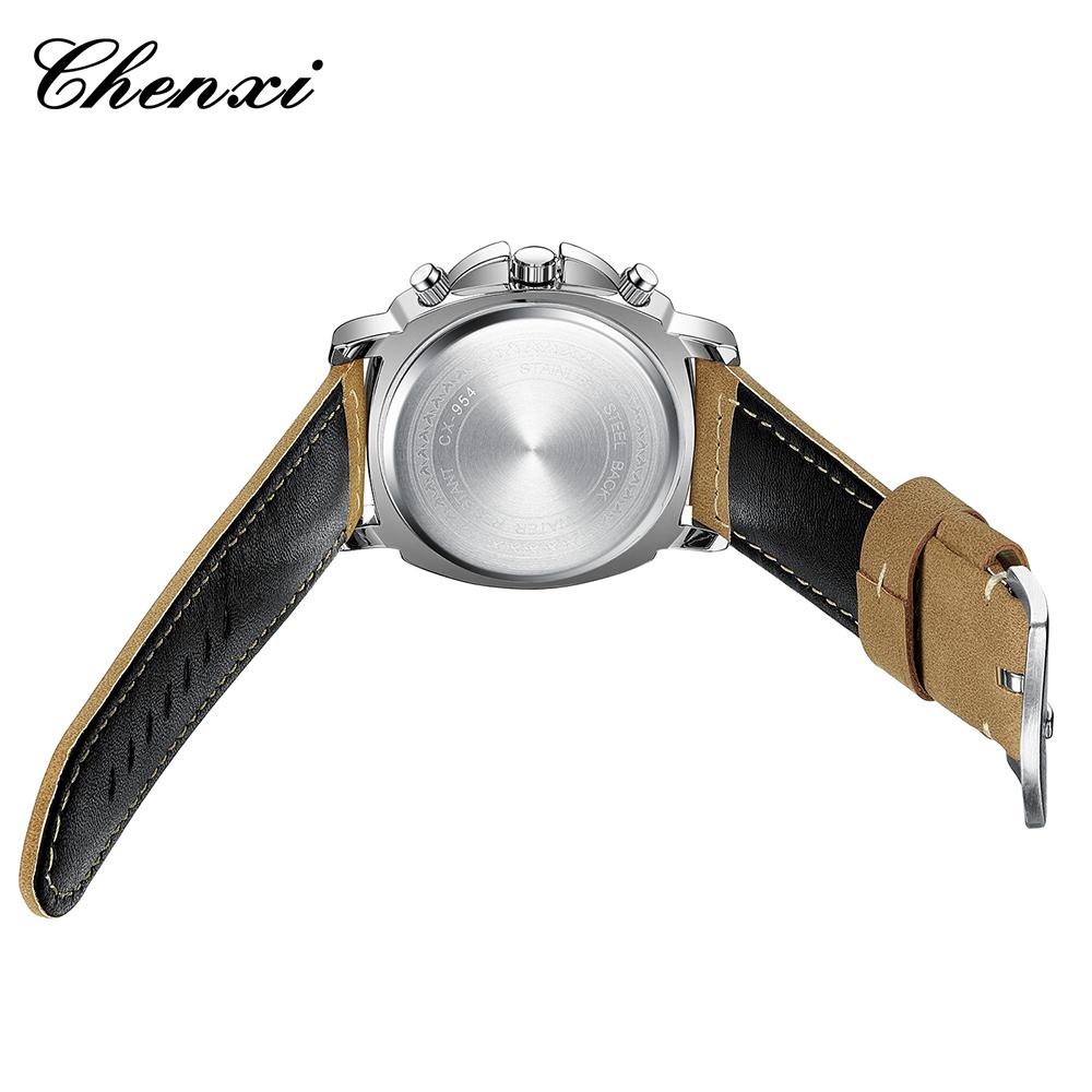 Fashion Watch For Men Waterproof Luminous Chronograph Man Watch Leather Military Men's Quartz Watches Reloj